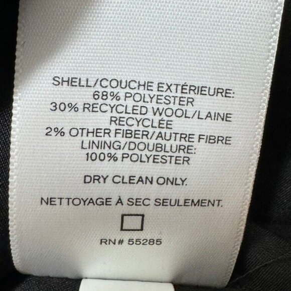 Express Houndstooth Wool Blend Blazer Jacket Black White Academia Womens 12 - Picture 12 of 14